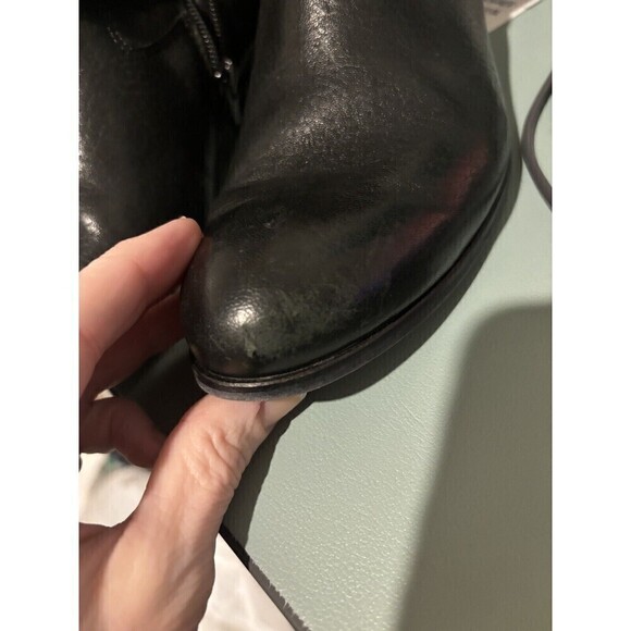 Paul Green Denver Biker Moto Boots Black Leather 8 Harness Buckles - Picture 9 of 12